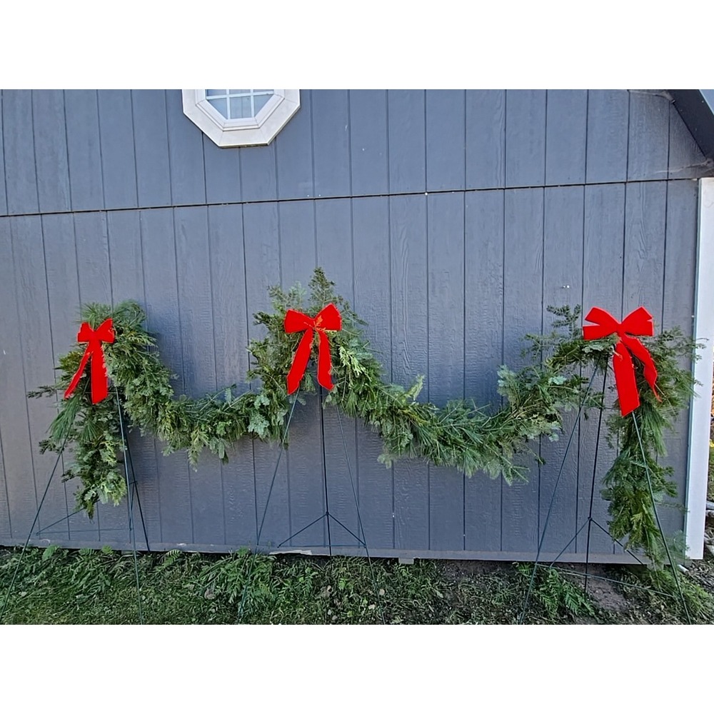 8 FT Christmas‎ Garland Fresh Homemade Balsam Mixed for Outdoor Decoration